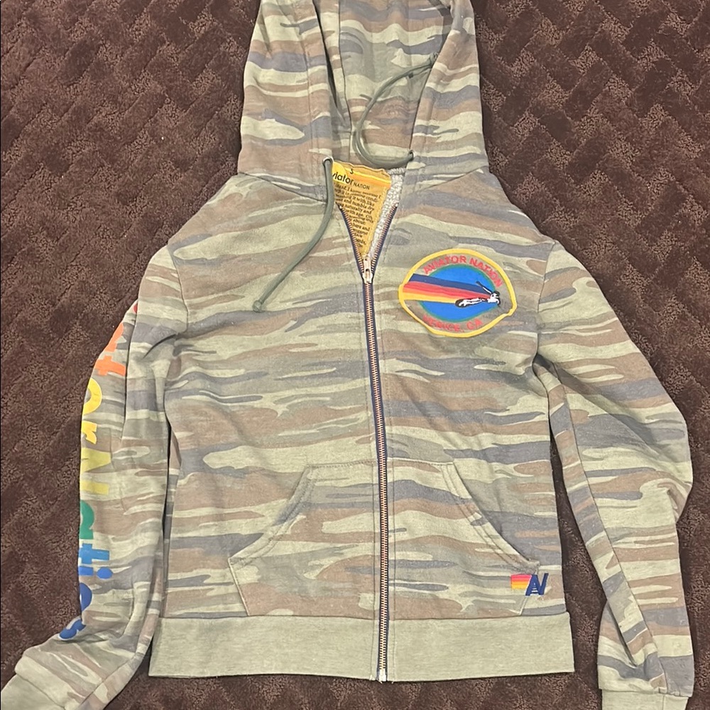 Camo Zip-Up Hoodie